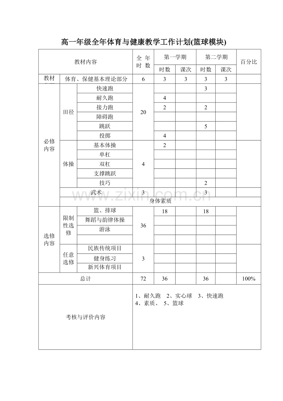 高一体育学年教学计划.doc_第1页