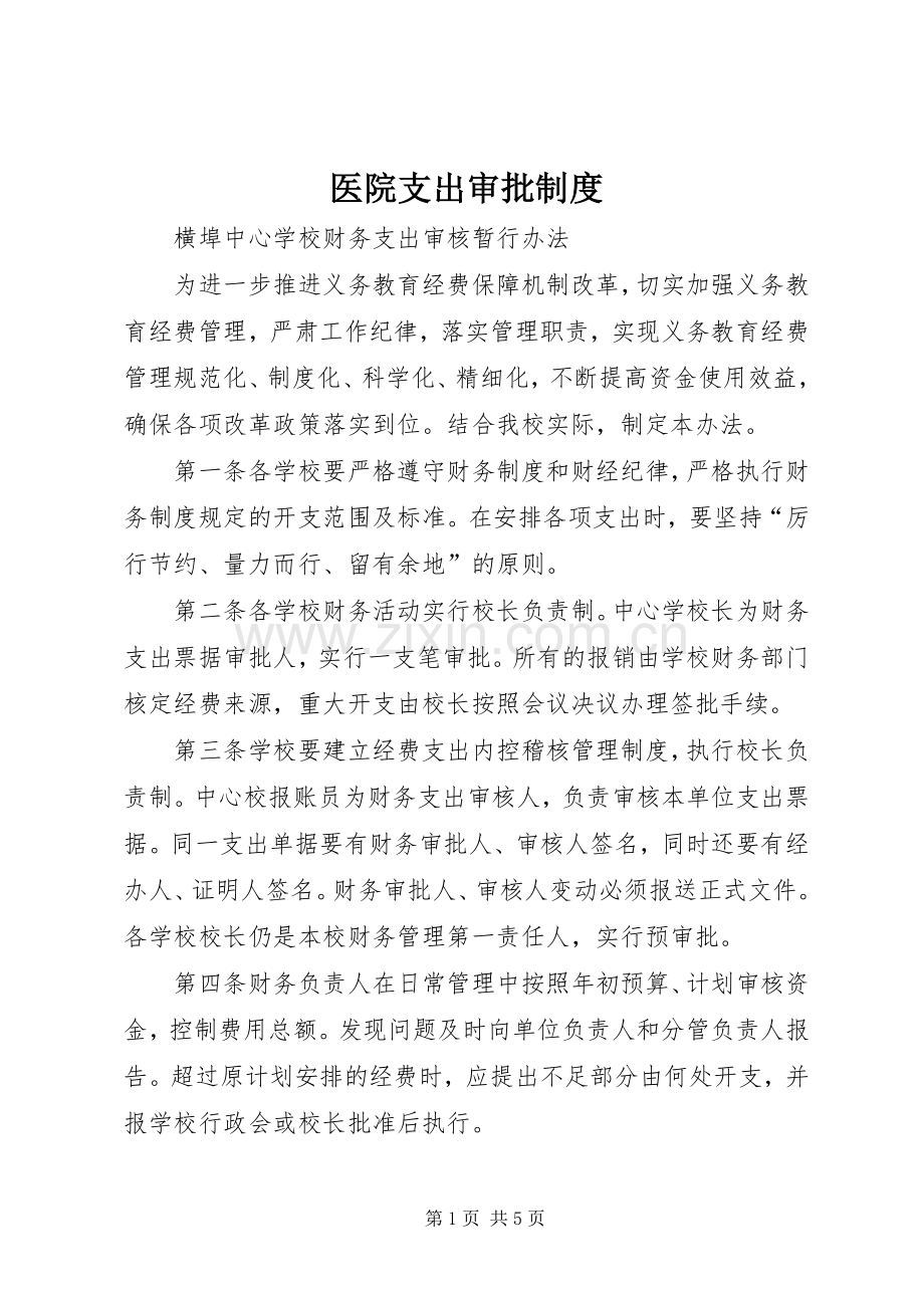 医院支出审批规章制度(2).docx_第1页