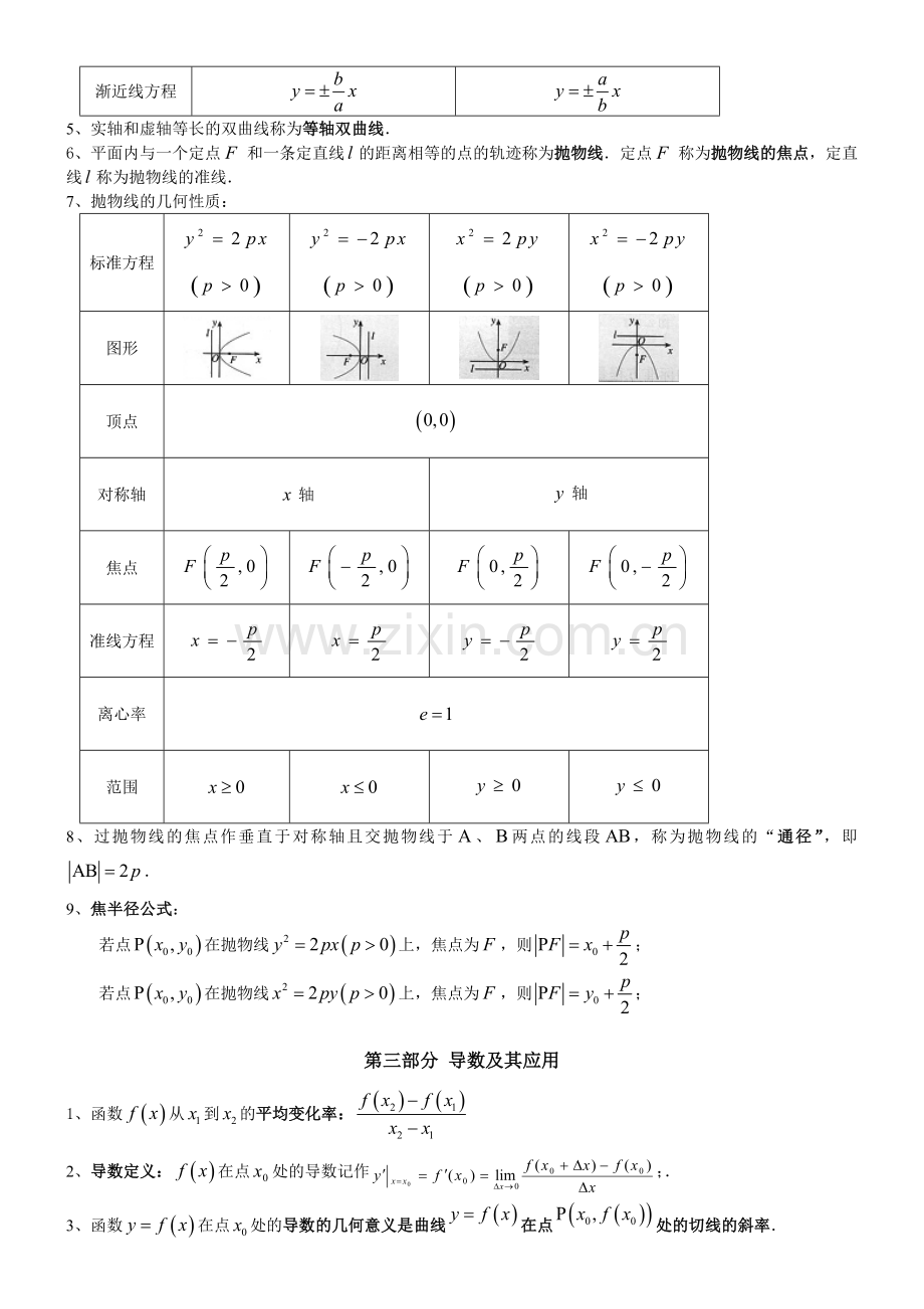 高中数学选修1-1、1-2、4-4重要知识点.doc_第3页