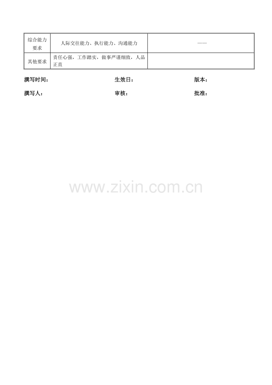 出纳 岗位说明书.doc_第3页