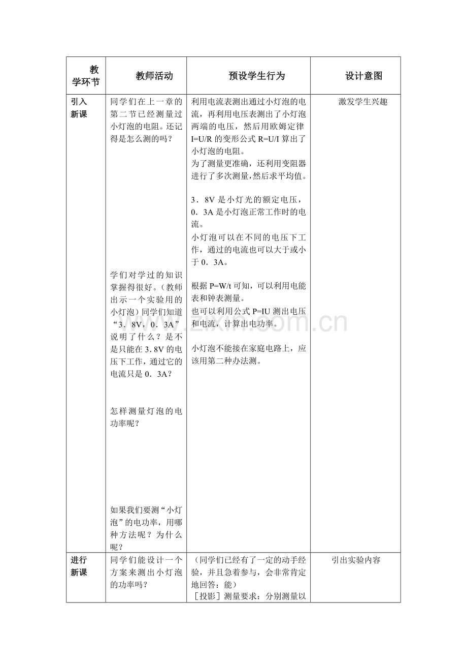 《测量小灯泡的电功率》教学案例.doc_第2页