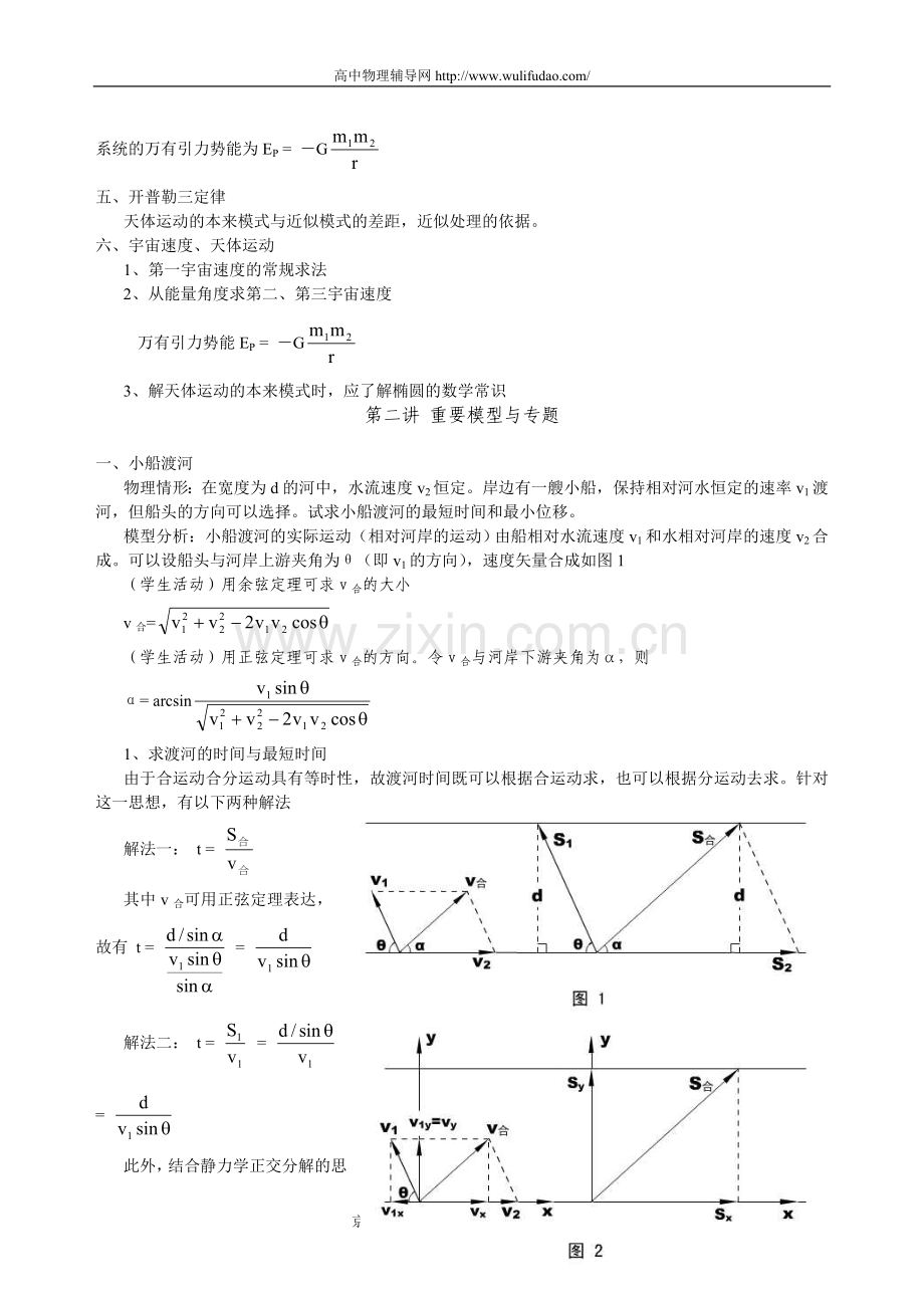 高中物理奥赛讲座第4部分：曲线运动万有引力.doc_第2页