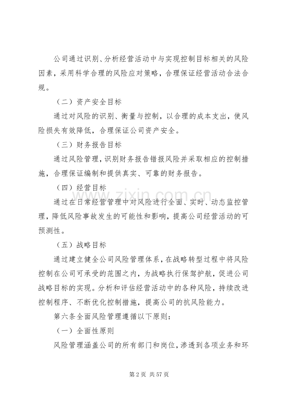 全面风险管理规章制度 .docx_第2页