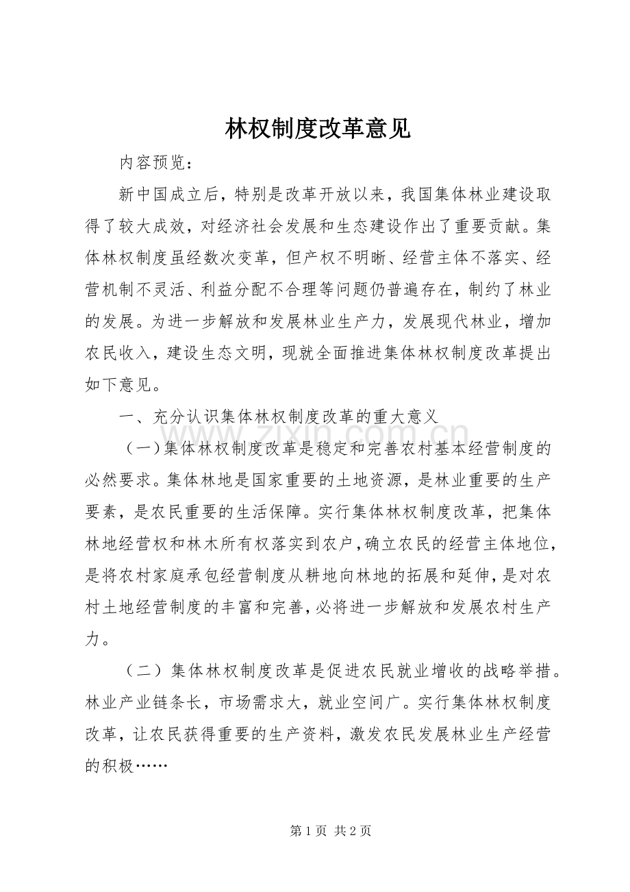 林权规章制度改革意见.docx_第1页