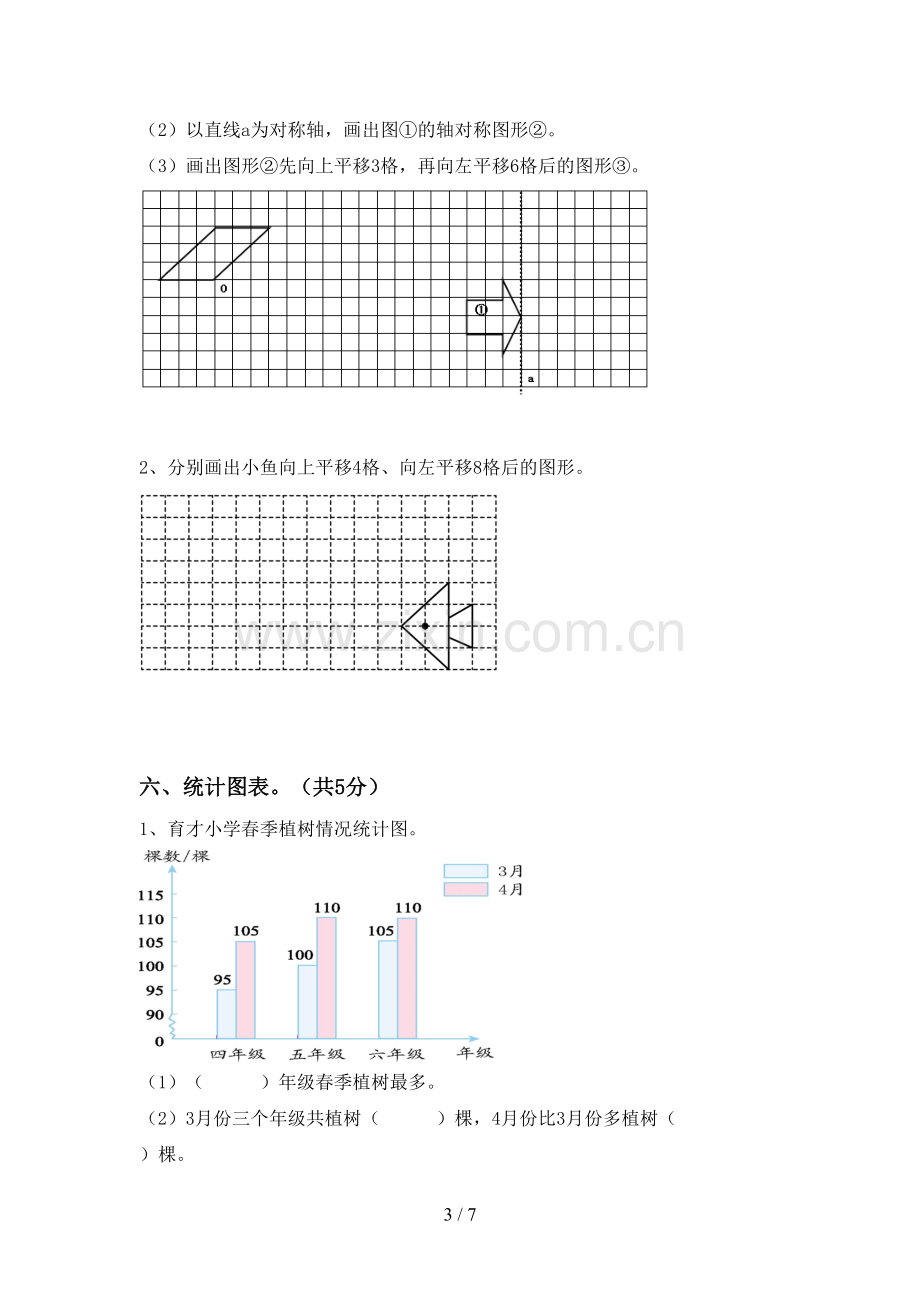 部编版四年级数学下册期末考试题(附答案).doc_第3页