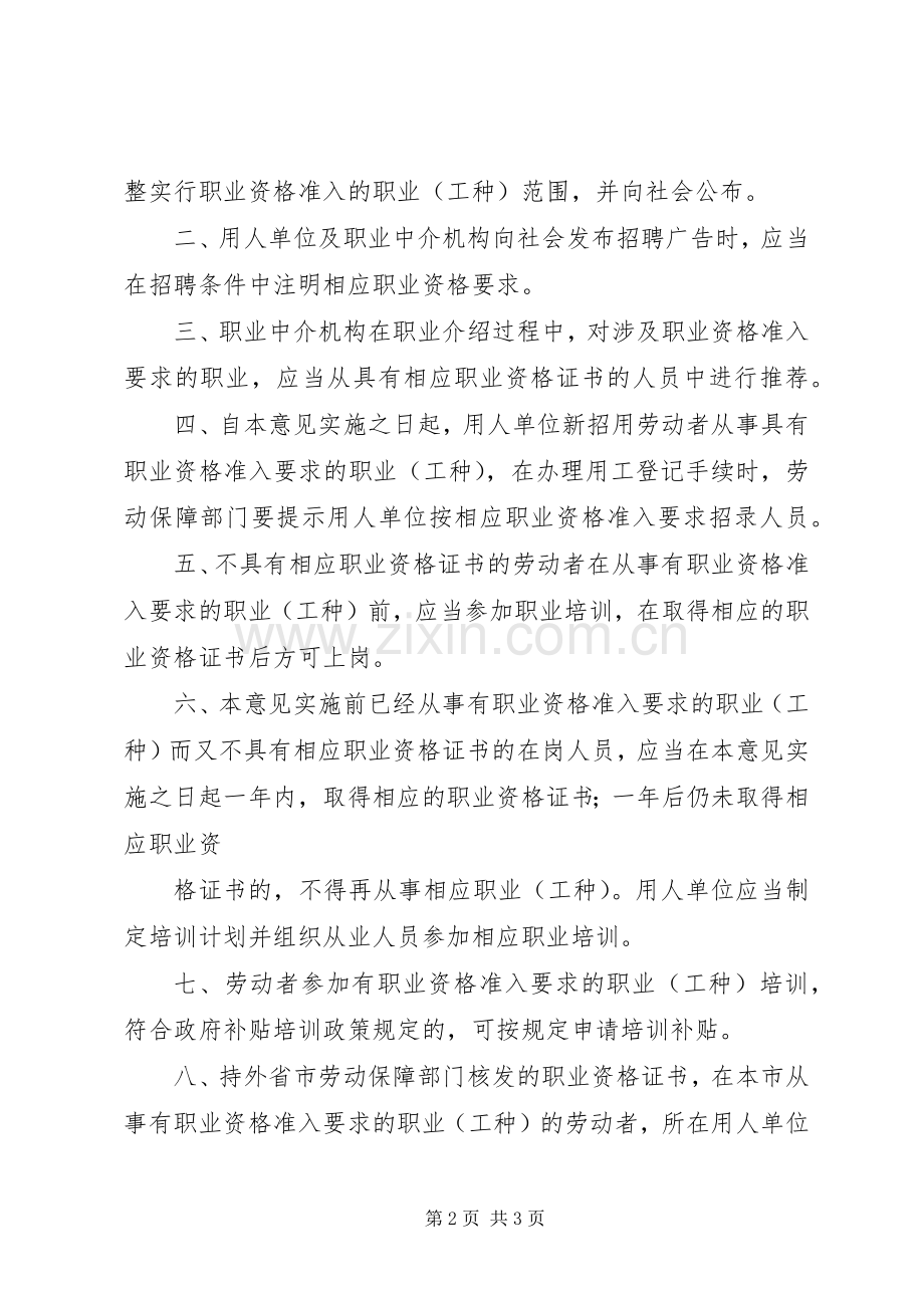 职业资格准入规章制度意见(市).docx_第2页