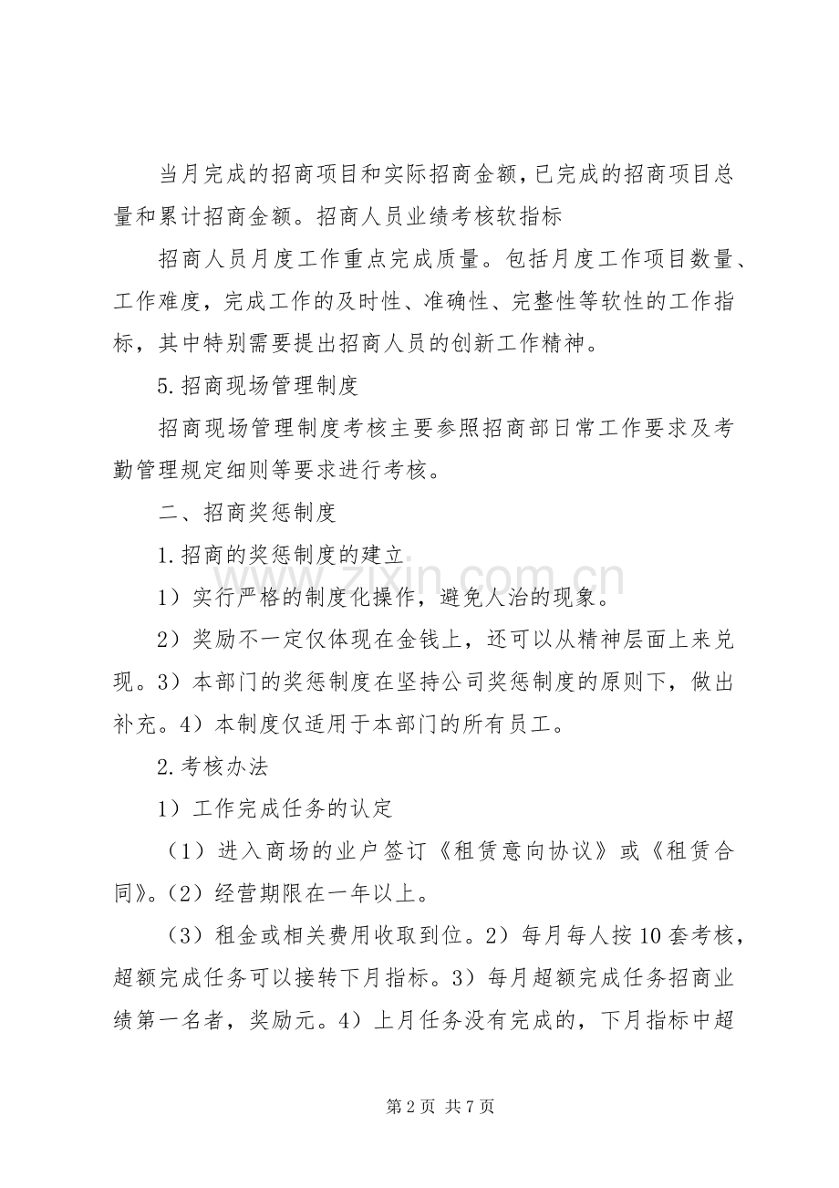 招商人员考核奖惩规章制度.docx_第2页