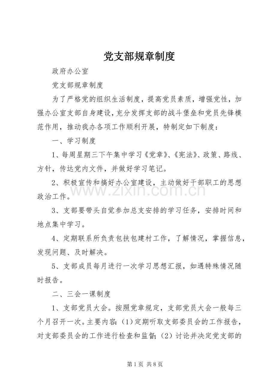 党支部规章规章制度细则.docx_第1页