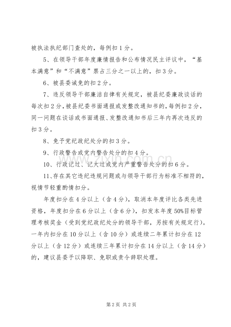 县推行领导干部廉政监督卡管理规章制度.docx_第2页