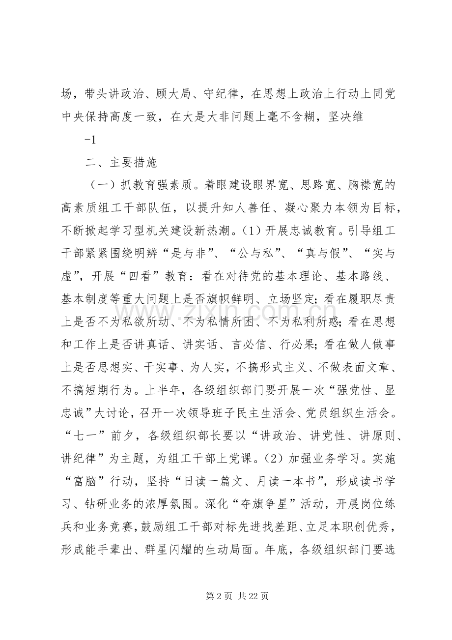 关于全省组织系统在“一迎双争”主题活动中带头落实省委“三个好”要求的意见1.docx_第2页