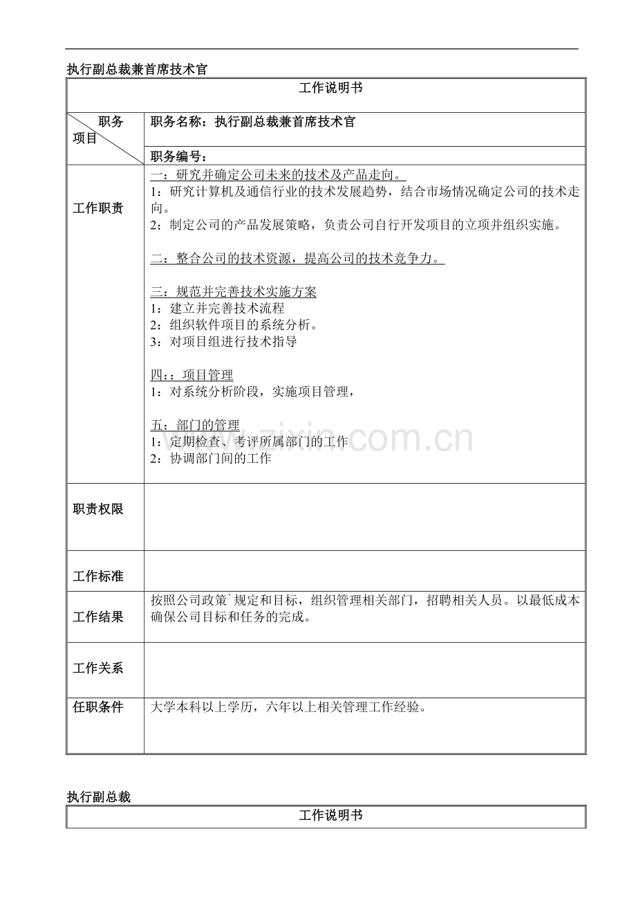 软件公司职务工作说明书.doc_第2页