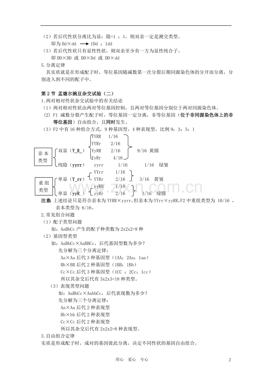 高中生物-艺术体育生必背宝典-遗传与进化-必修2.doc_第2页