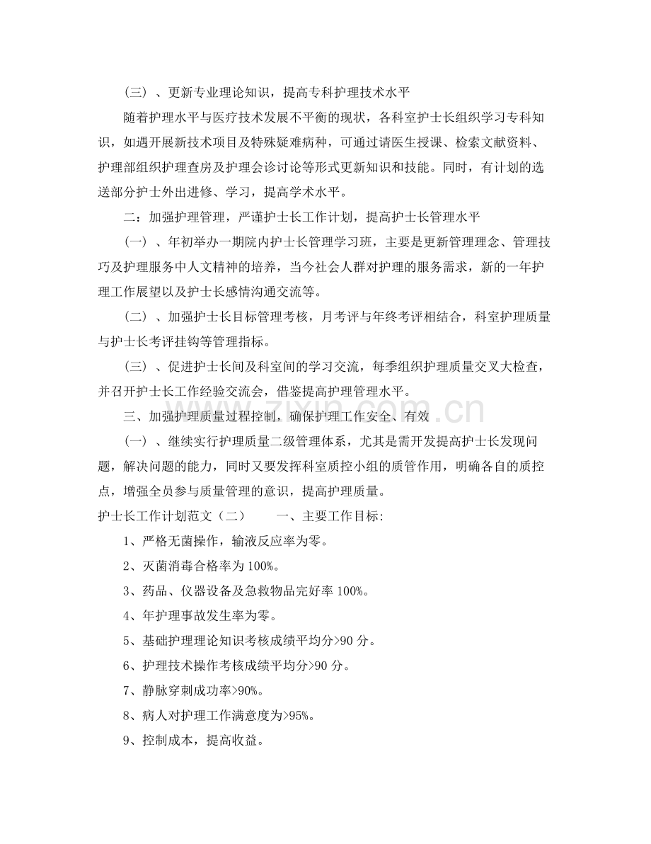 护士长工作计划怎么写 .docx_第2页