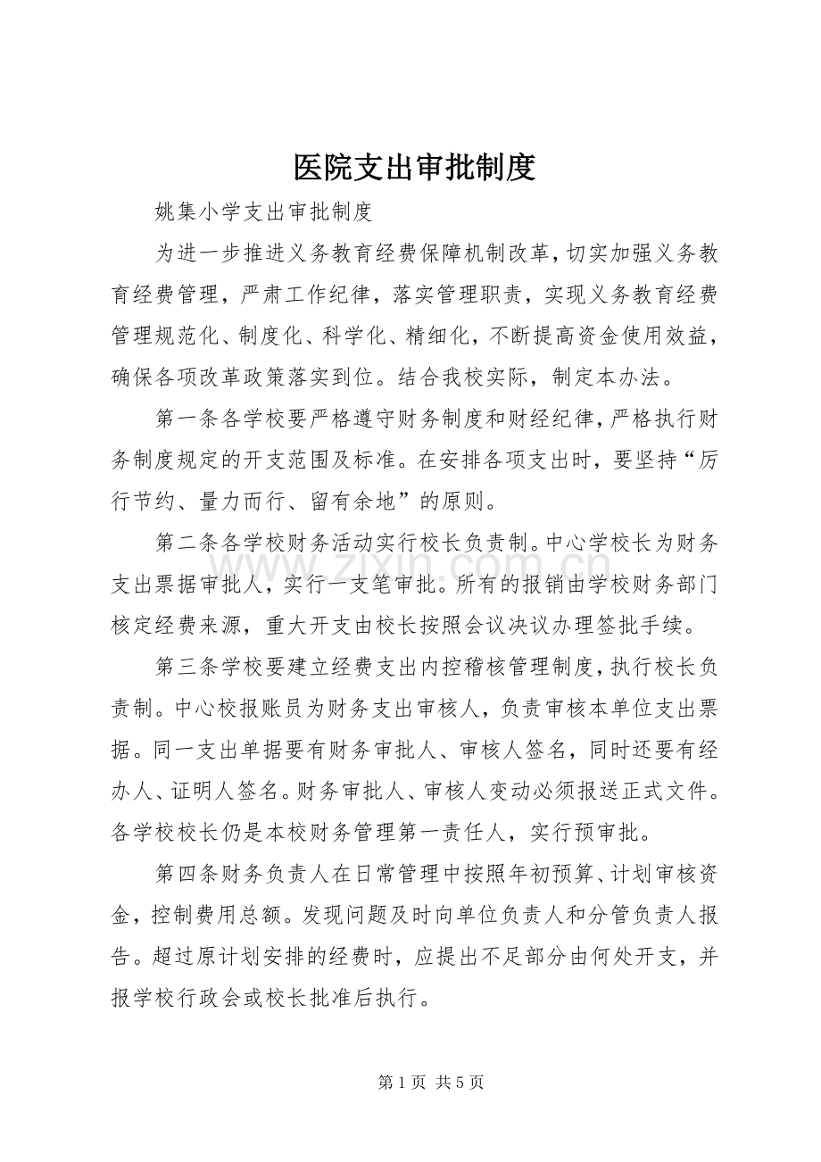 医院支出审批规章制度 .docx_第1页