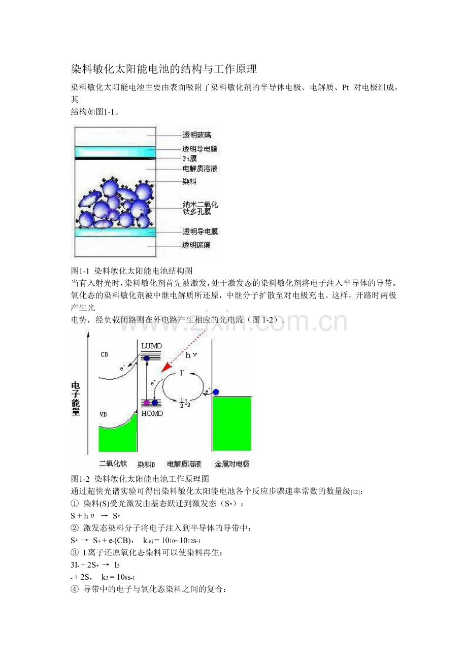 染料敏化太阳能电池的结构与工作原理.doc_第1页