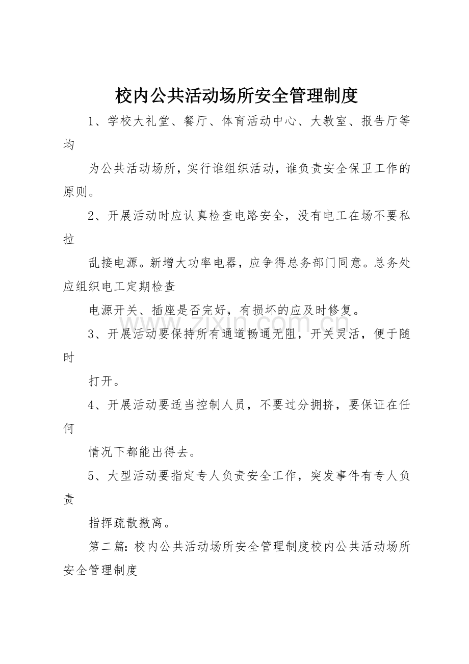 校内公共活动场所安全管理规章制度细则.docx_第1页