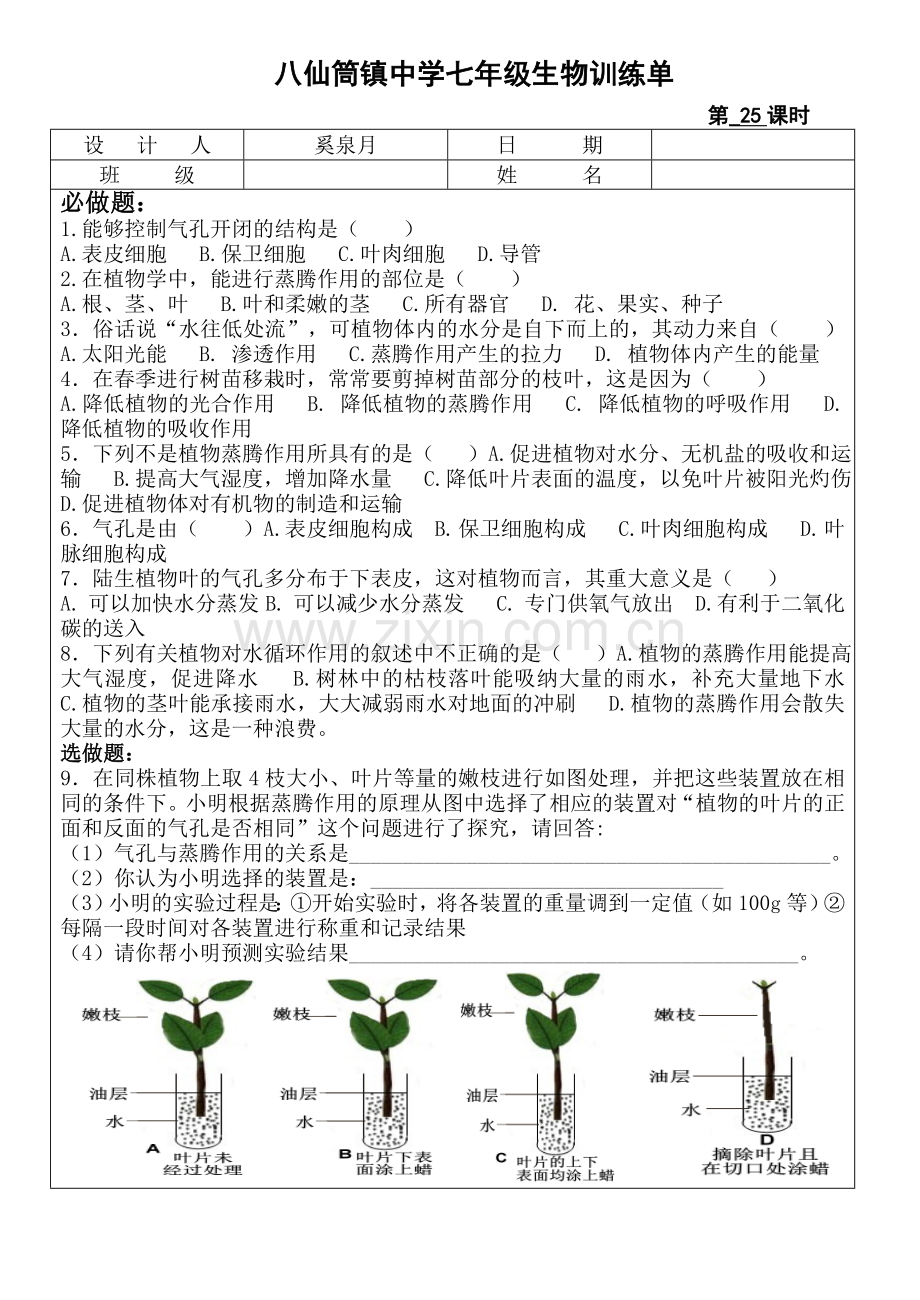 第25课时 水分进入植物体内的途径.doc_第2页