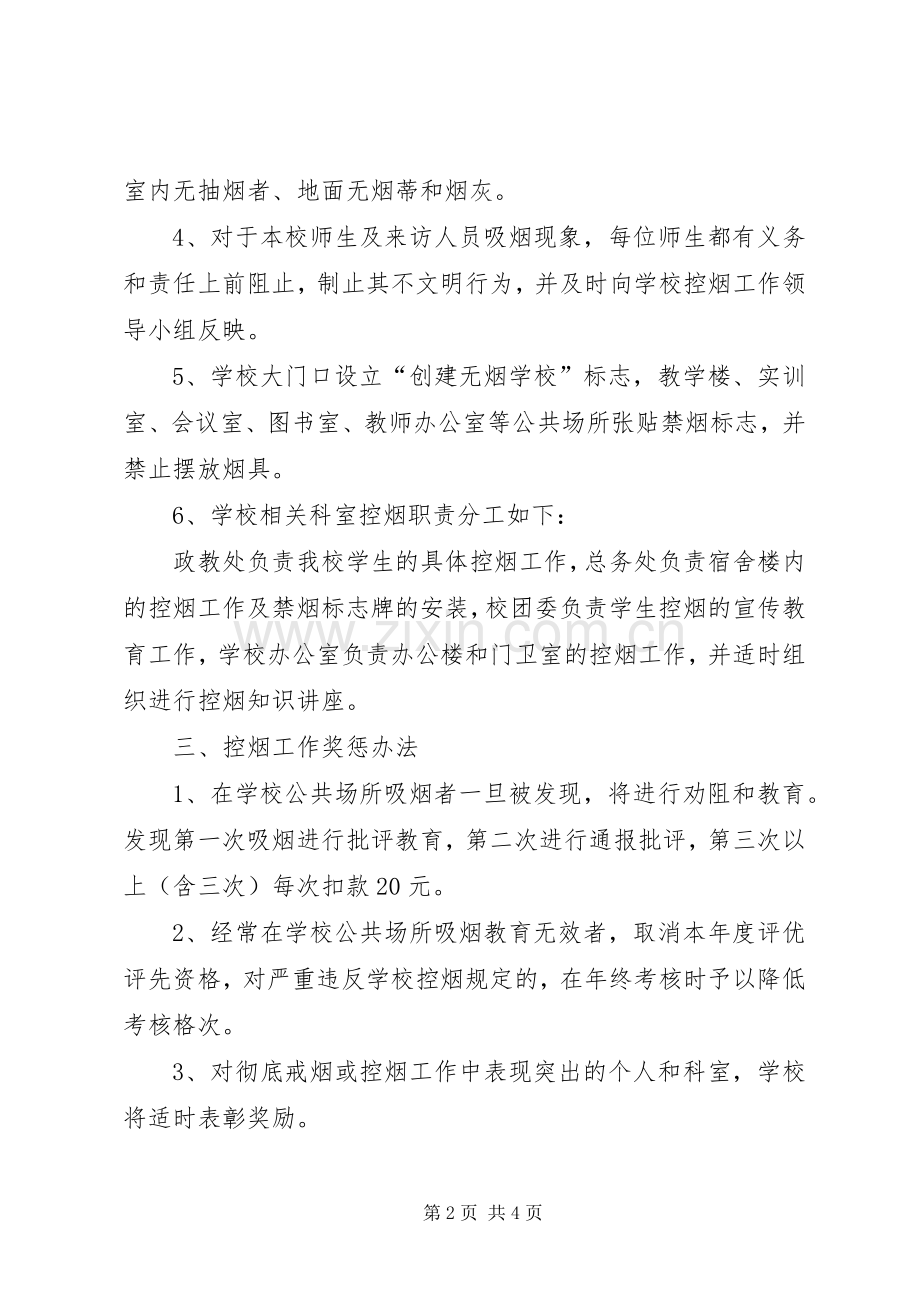 学校公共场所禁烟规章制度.docx_第2页