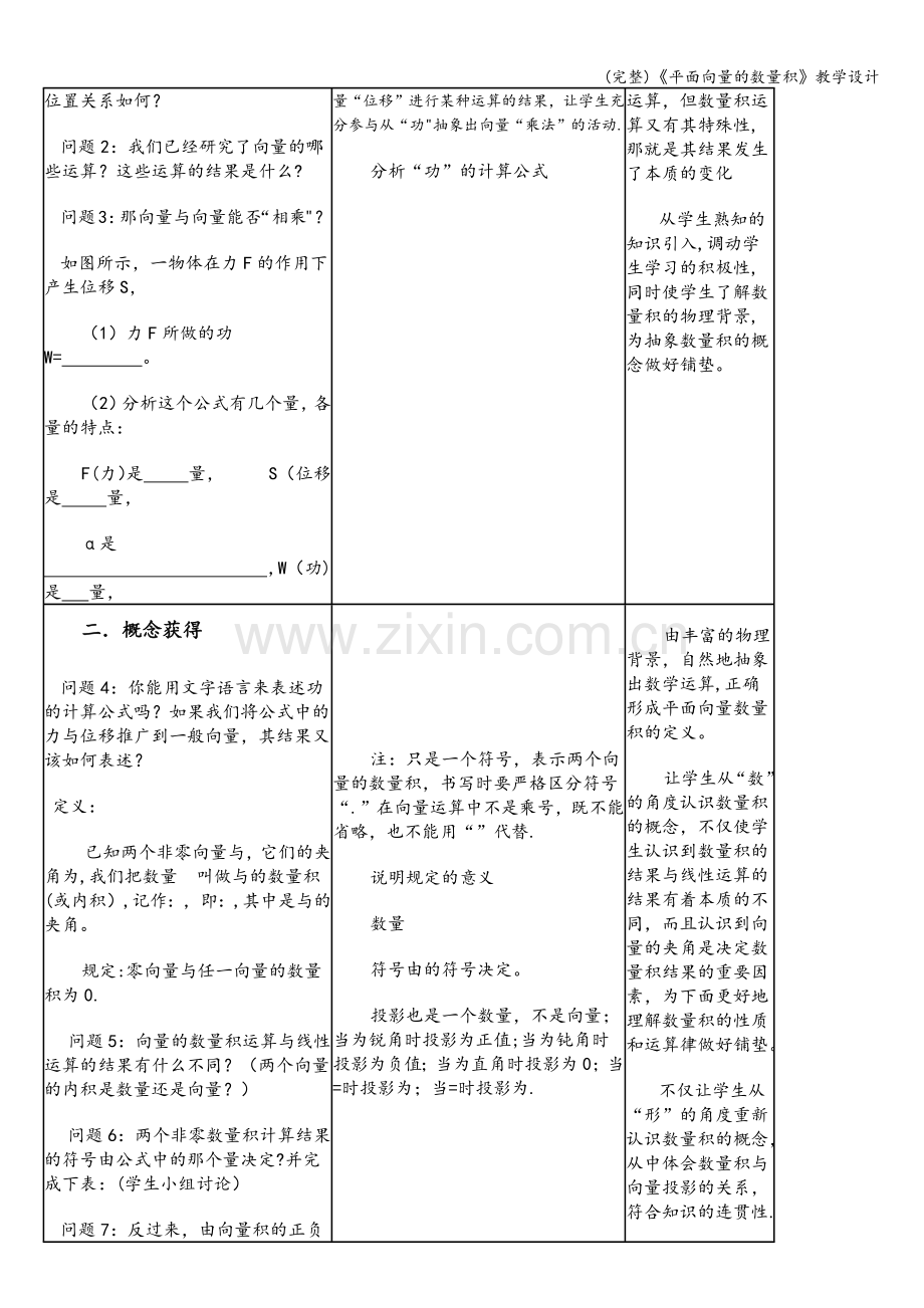 《平面向量的数量积》教学设计.doc_第3页