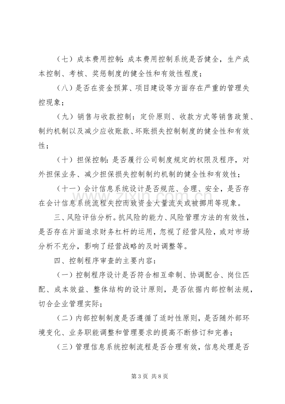 内部控制规章制度审计实施细则.docx_第3页