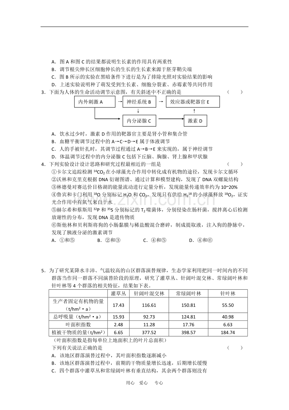 北京市丰台区2010届高三理综第一次高考模拟考试新人教版.doc_第2页