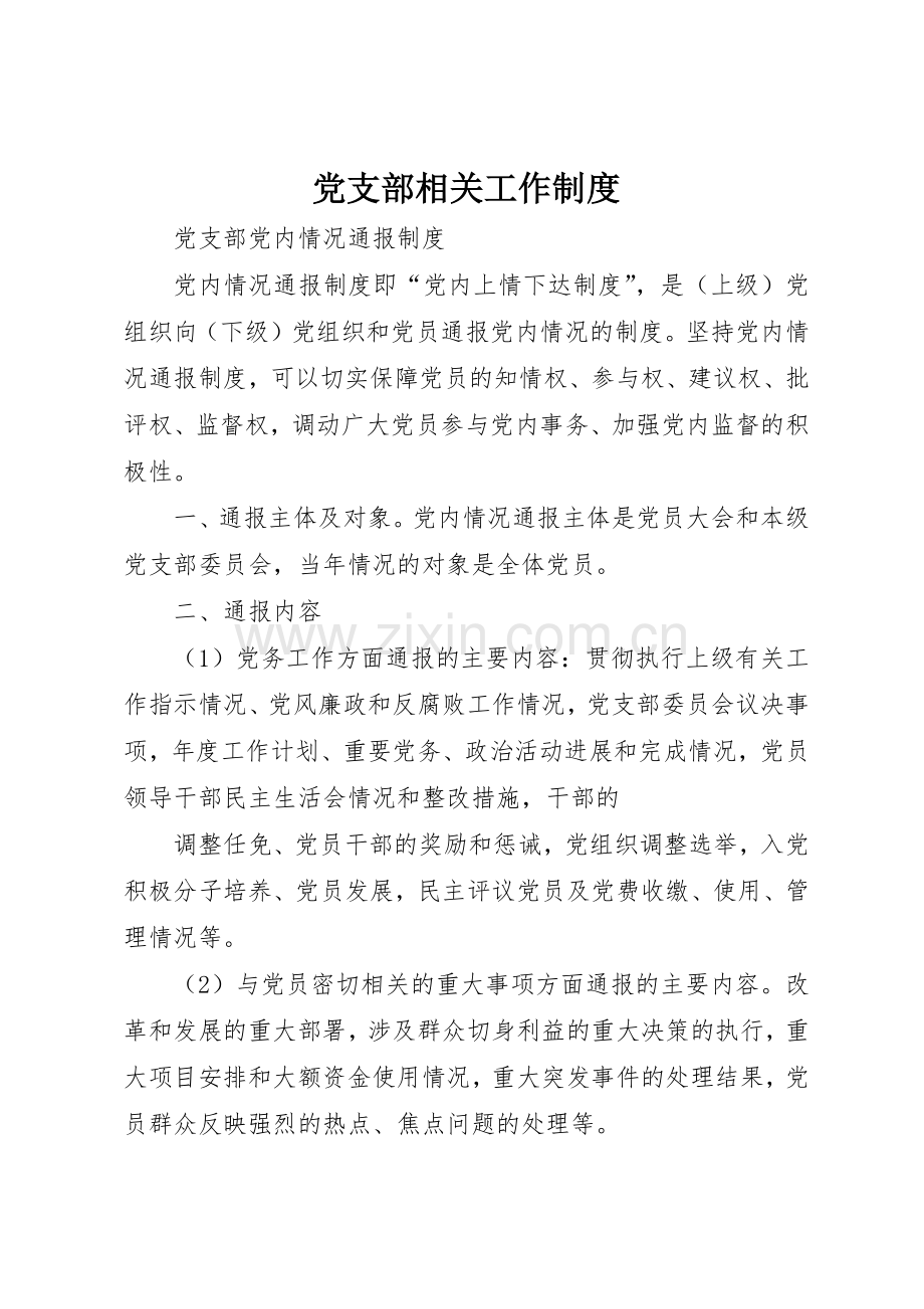 党支部相关工作规章制度细则.docx_第1页