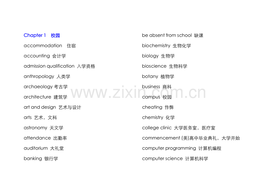 2022年剑桥雅思听力场景核心词汇.docx_第1页