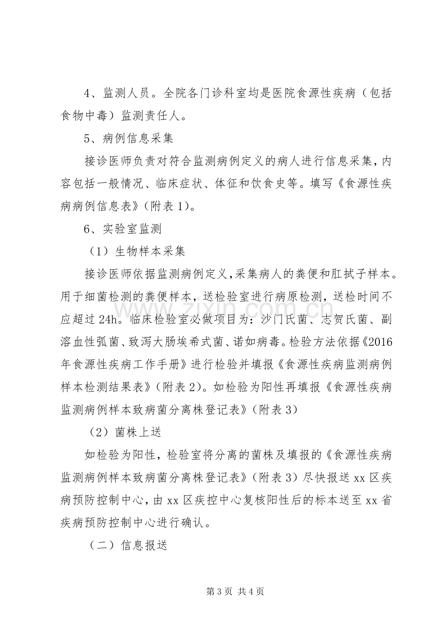 街道社区服务中心医院食源性疾病监测工作管理规章制度.docx_第3页