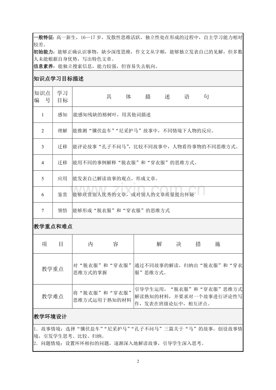 中学语文《作文思维训练》007教学设计.doc_第2页