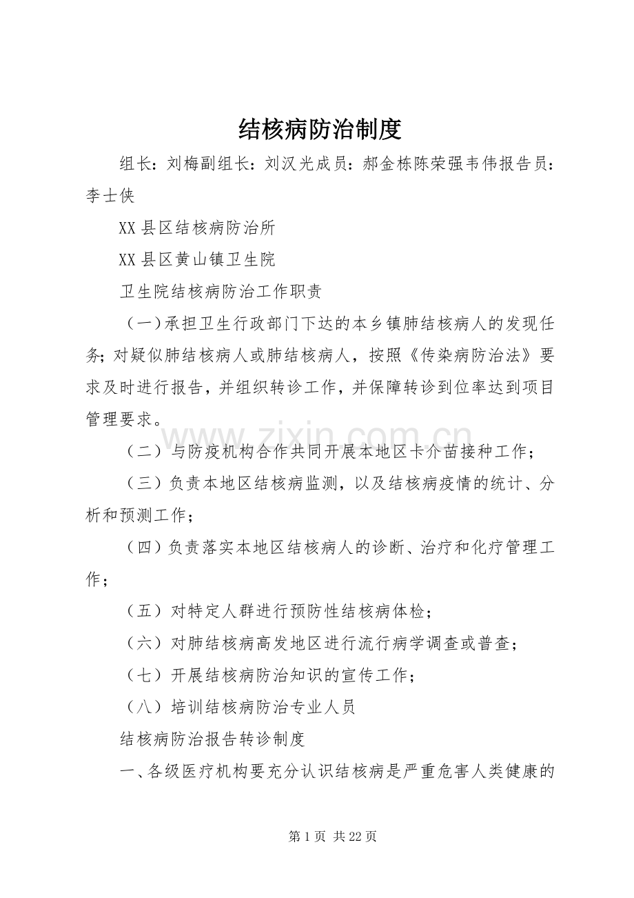 结核病防治规章制度.docx_第1页