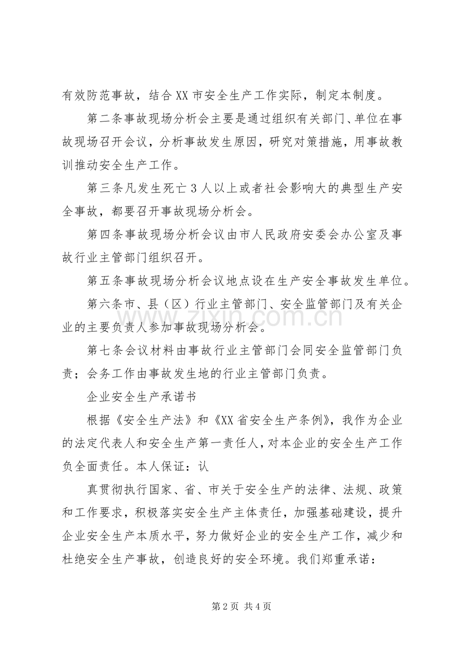 企业安全承诺规章制度 .docx_第2页