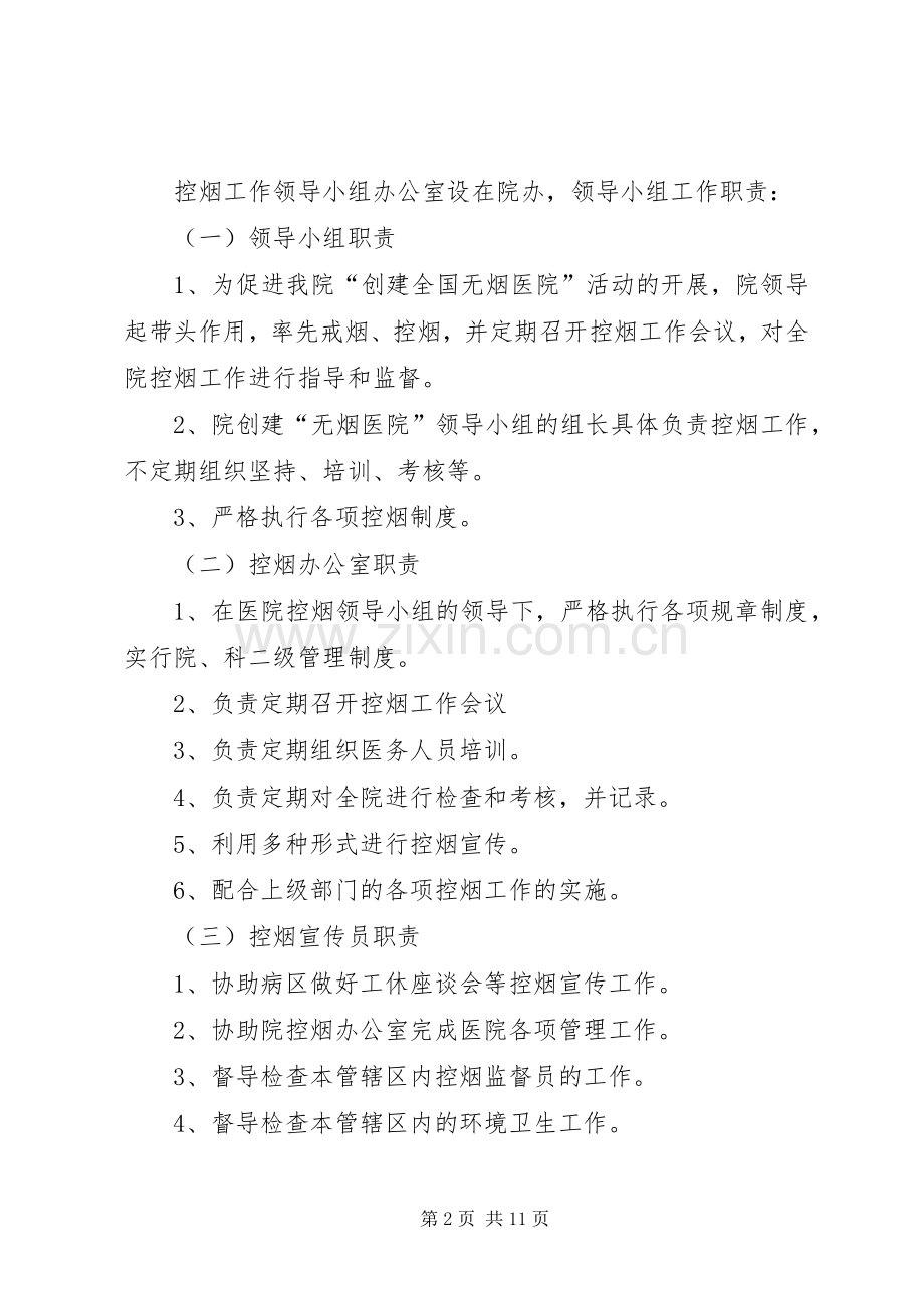 卫生院控烟领导小组、职责要求.docx_第2页