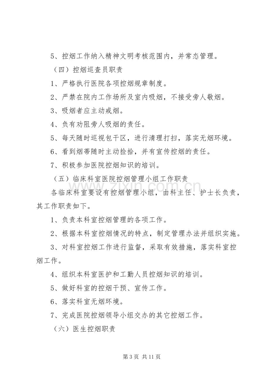 卫生院控烟领导小组、职责要求.docx_第3页