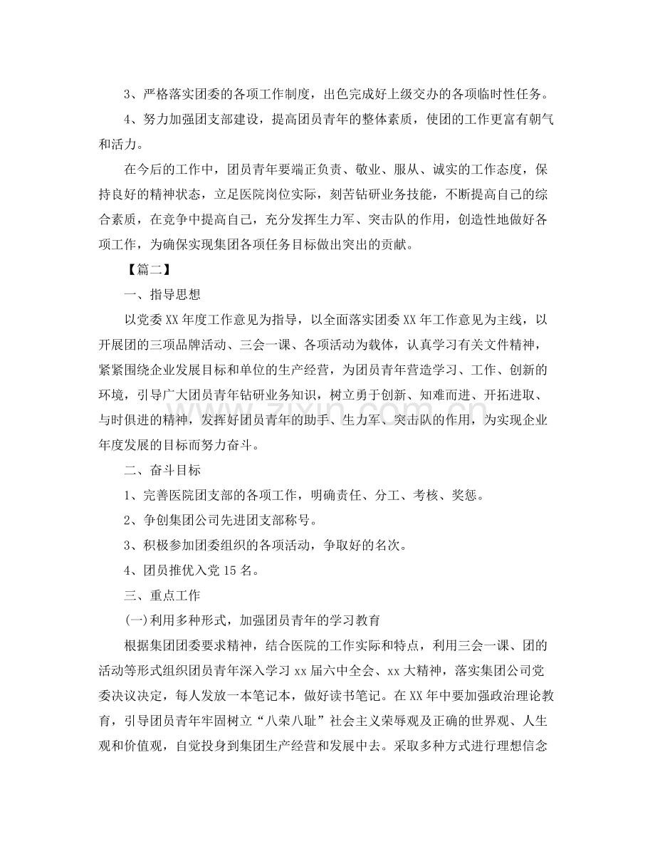 医院团支部年工作计划 .docx_第3页