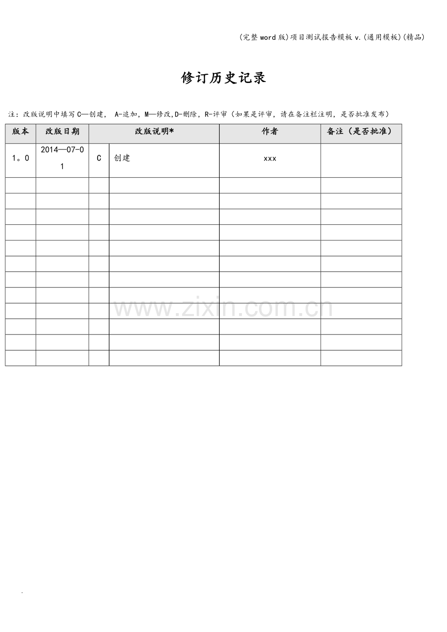 项目测试报告模板v.(通用模板).doc_第2页