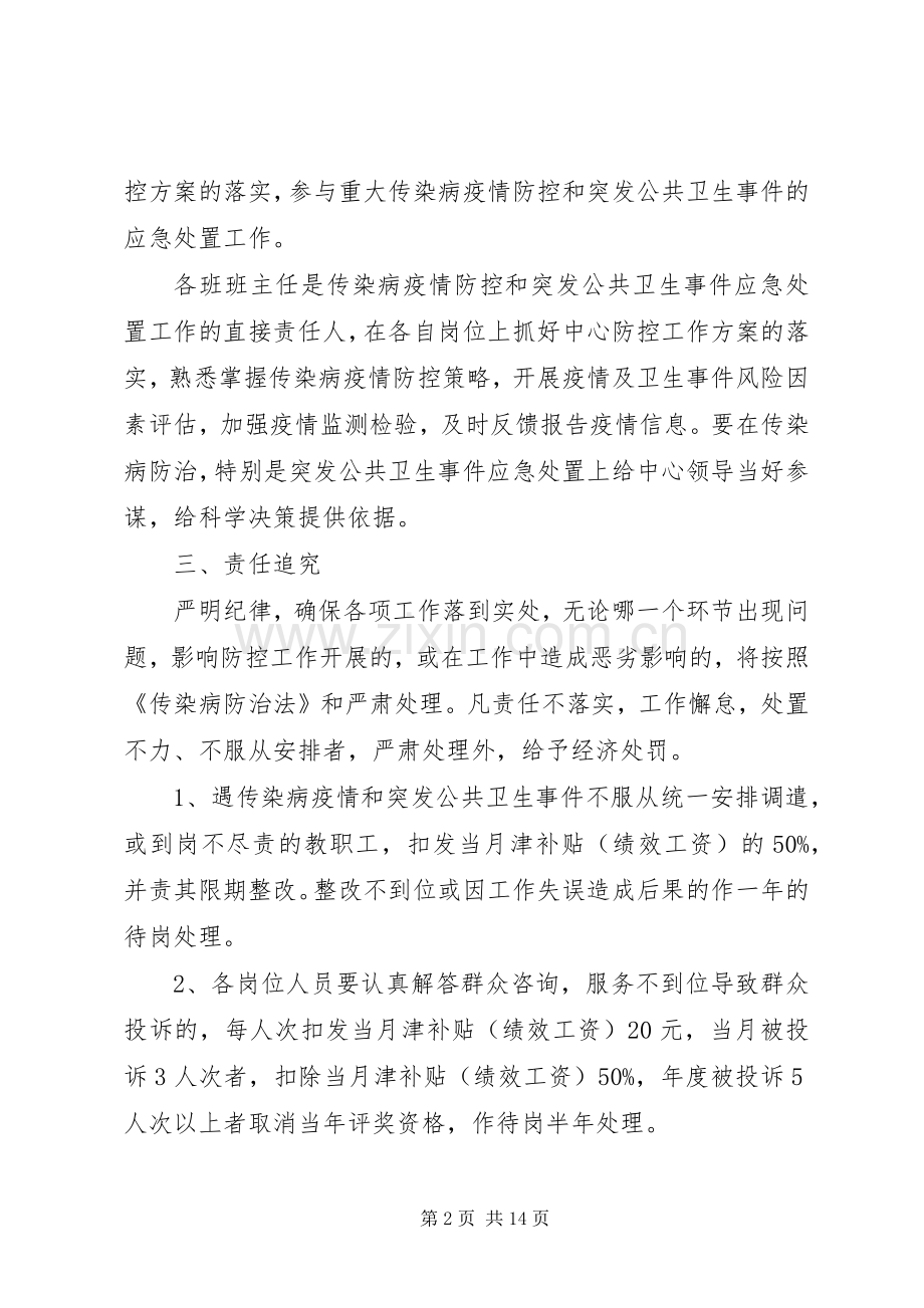 传染病疫情防控工作责任及责任追究规章制度.docx_第2页