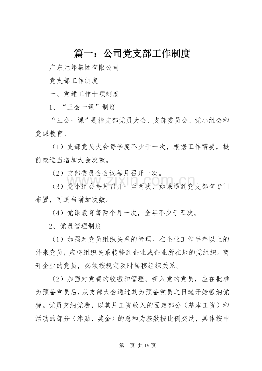 篇一：公司党支部工作规章制度.docx_第1页