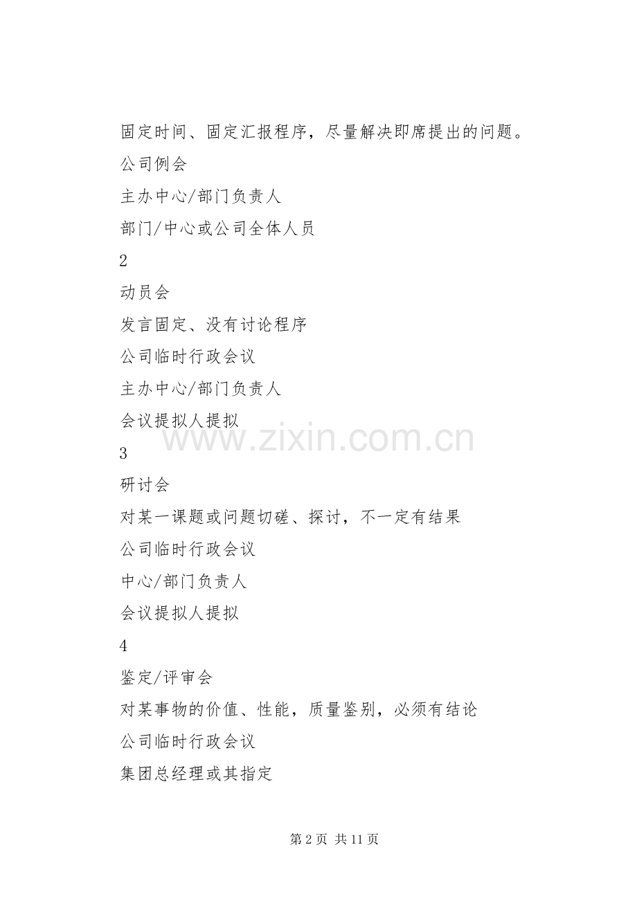 公司会议管理规章制度细则 (2).docx_第2页