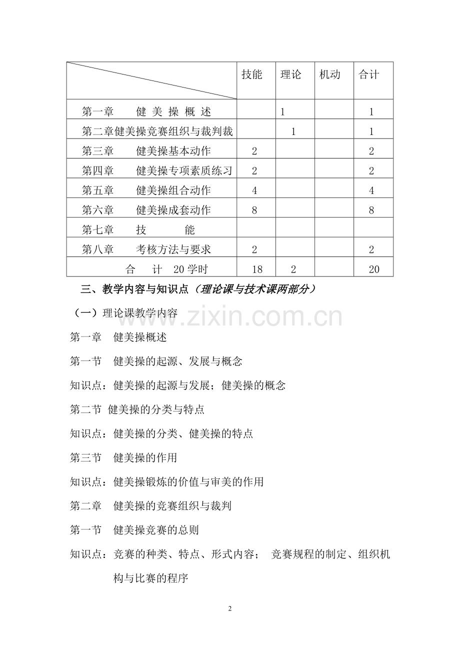 健美操[选修]课程教学大纲.doc_第2页