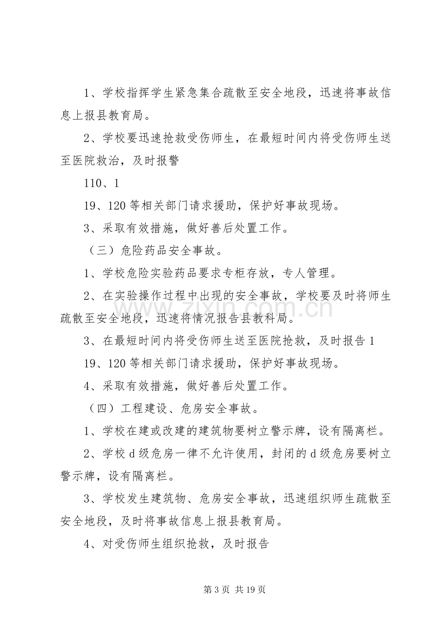 学校安全事故的处置和报告规章制度.docx_第3页