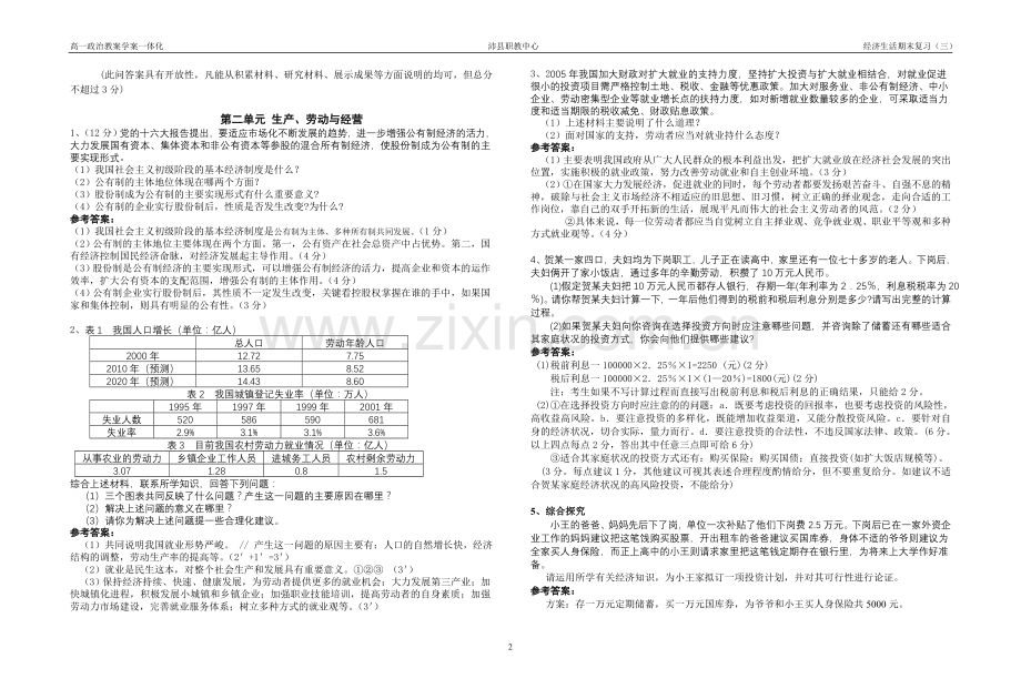 高一经济生活期末复习主观题.doc_第2页