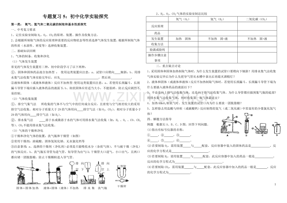 专题复习5：实验探究题.doc_第1页