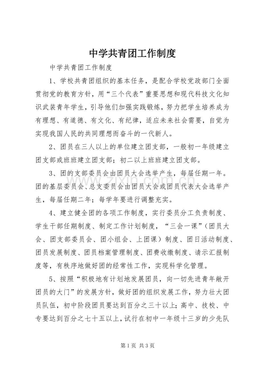 中学共青团工作规章制度细则 (2).docx_第1页