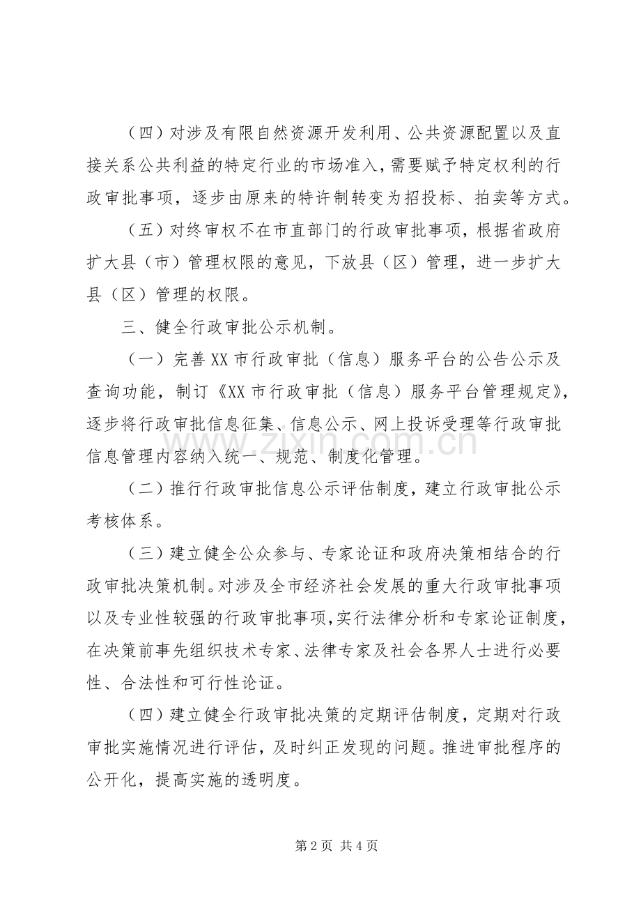 市行政审批规章制度改革工作要点 .docx_第2页