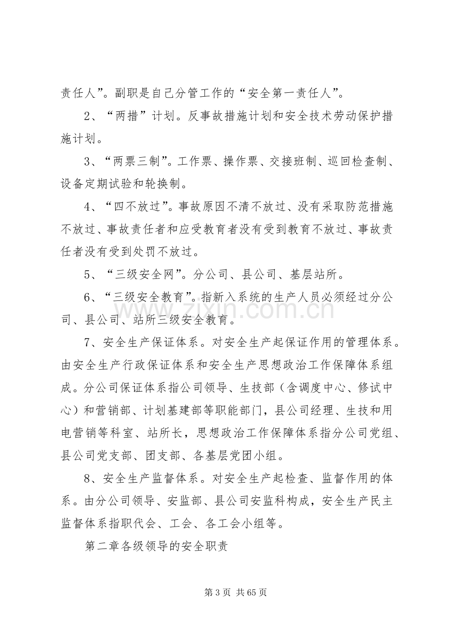 某供电分公司各类人员各级部门安全生产职责要求规定.docx_第3页