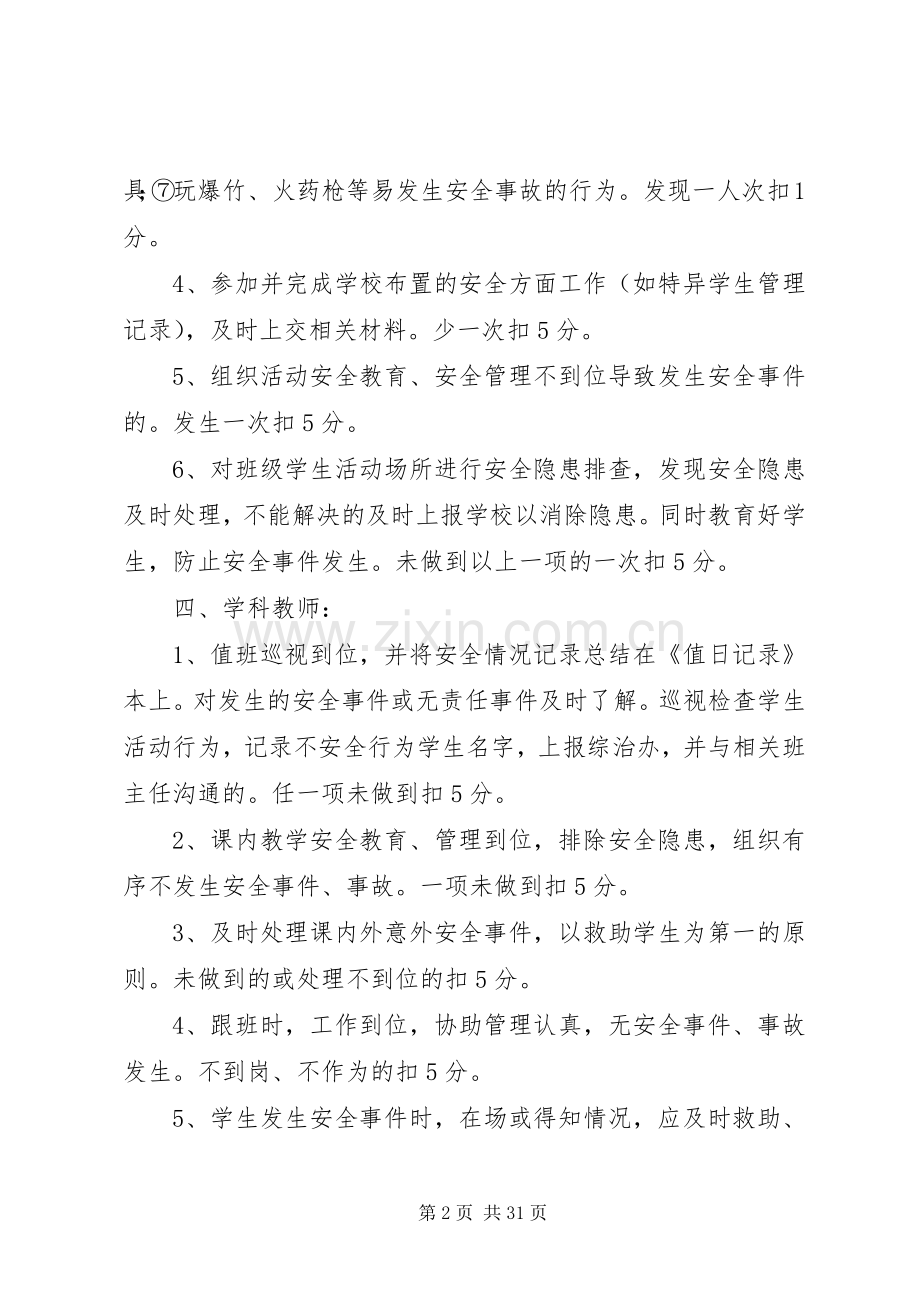 学校安全生产考核和奖惩规章制度.docx_第2页