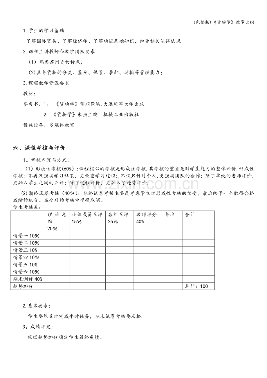 《货物学》教学大纲.doc_第3页