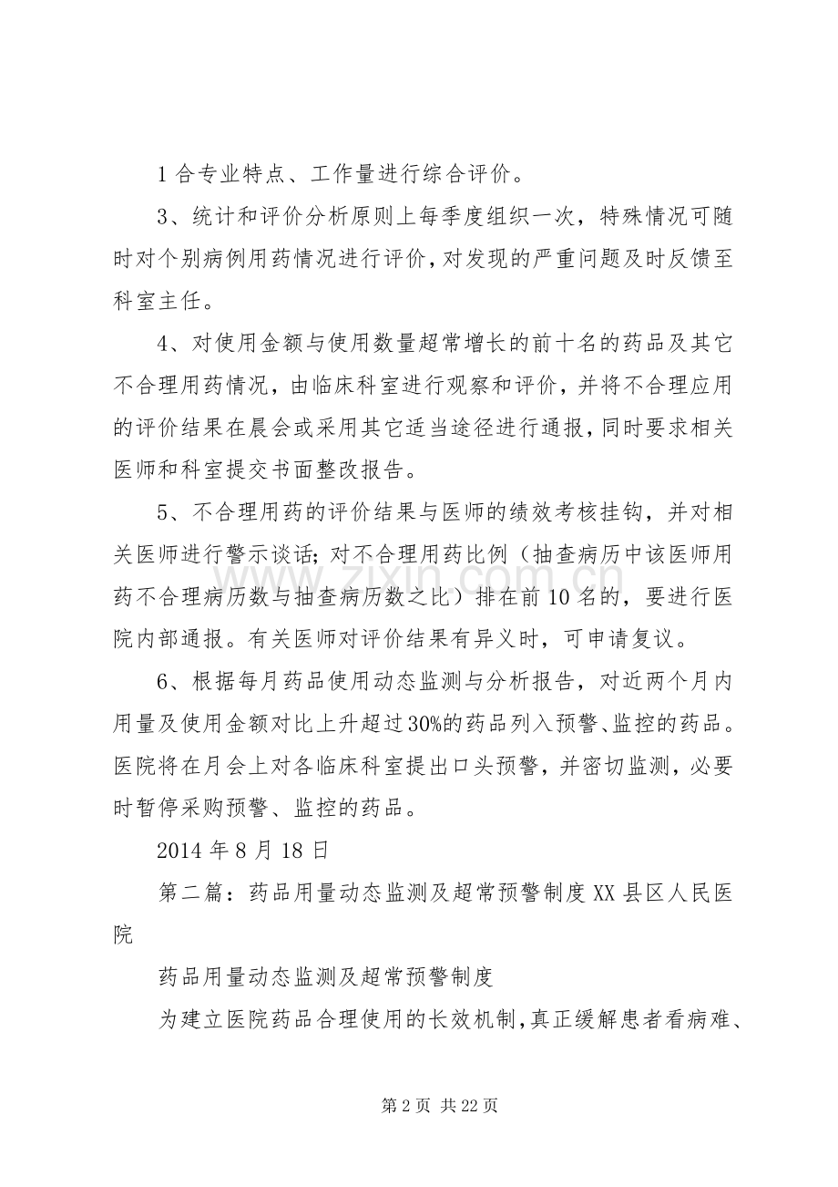 处方动态监测及超常预警规章制度.docx_第2页