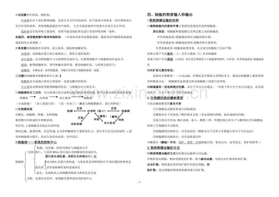 高中生物必修1知识总结.doc_第3页