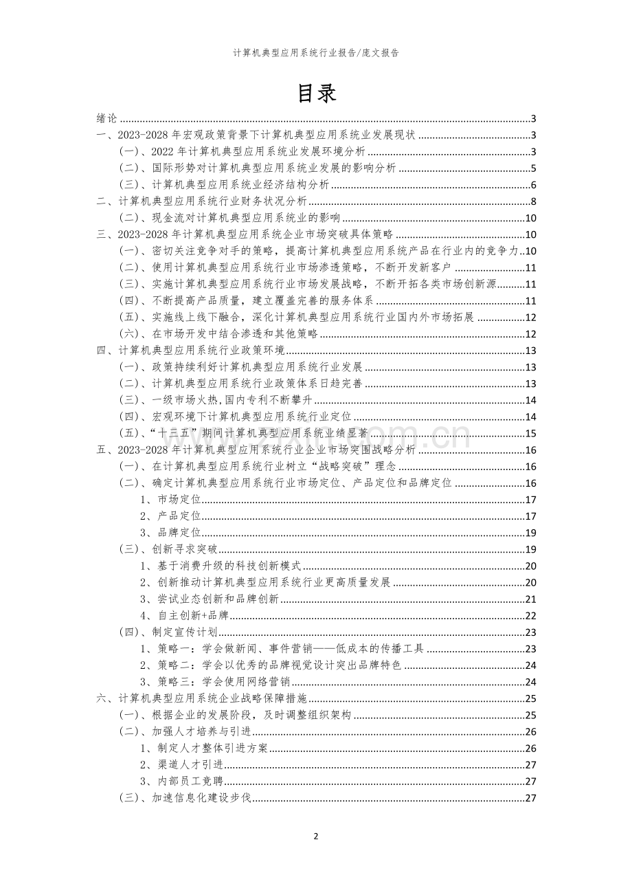 2023年计算机典型应用系统行业洞察报告及未来五至十年预测分析报告.docx_第2页